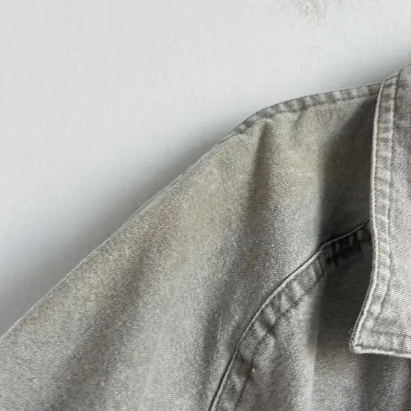 Vintage Rigolletto longline broadcloth oversized snap front duster jacket sz M - Picture 8 of 12